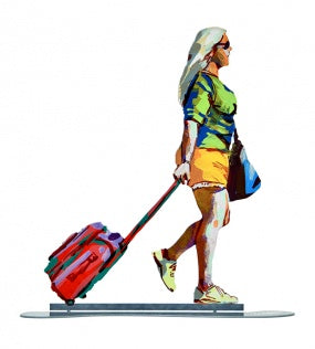 Tourist With Red Trolley - 02 by D. Gerstein