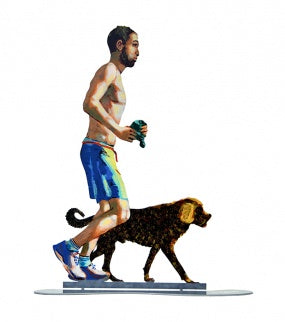 Jogger With Dog - 20 by D. Gerstein