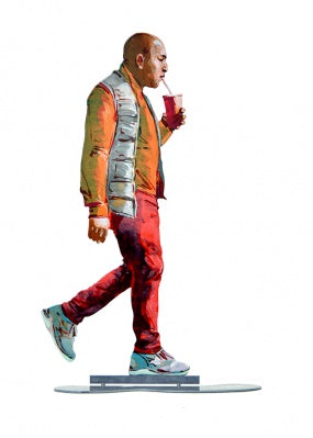 Walker With Orange Juice - 29 by D. Gerstein