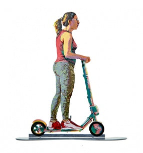 Traveler On Scooter - 39 by D. Gerstein