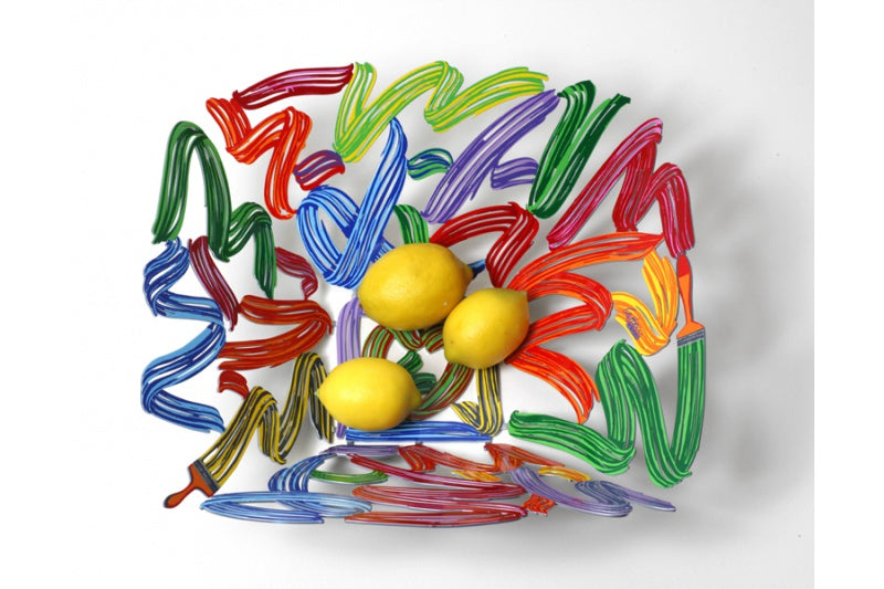 Brush strokes bowl by D. Gerstein