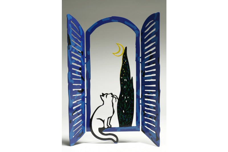 Window the cat & the moon by D. Gerstein