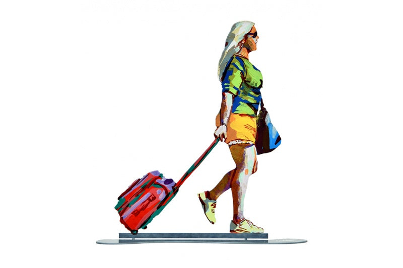 Tourist With Red Trolley - 02 by D. Gerstein