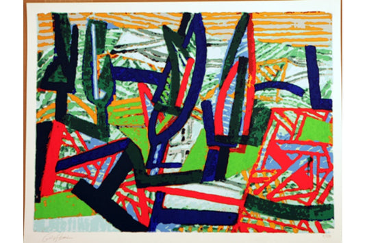 Landscape with cypresses by D. Gerstein