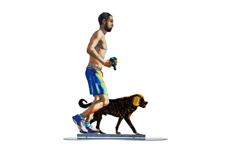 Jogger With Dog - 20 by D. Gerstein