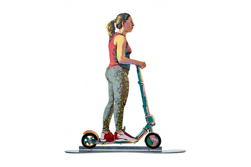 Traveler On Scooter - 39 by D. Gerstein