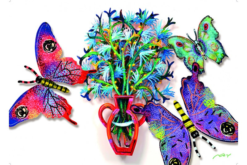 Flowers & Butterflies by D. Gerstein