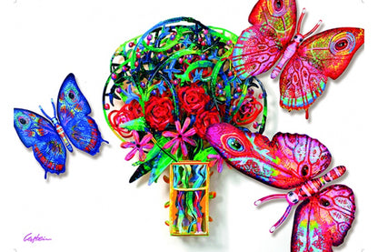 Flowers & Butterflies by D. Gerstein