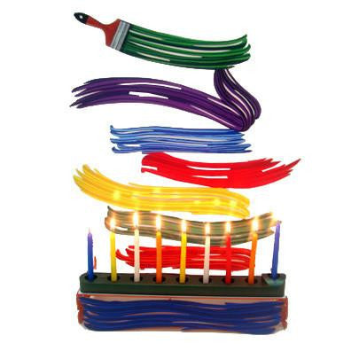 Brush Strokes Menorah